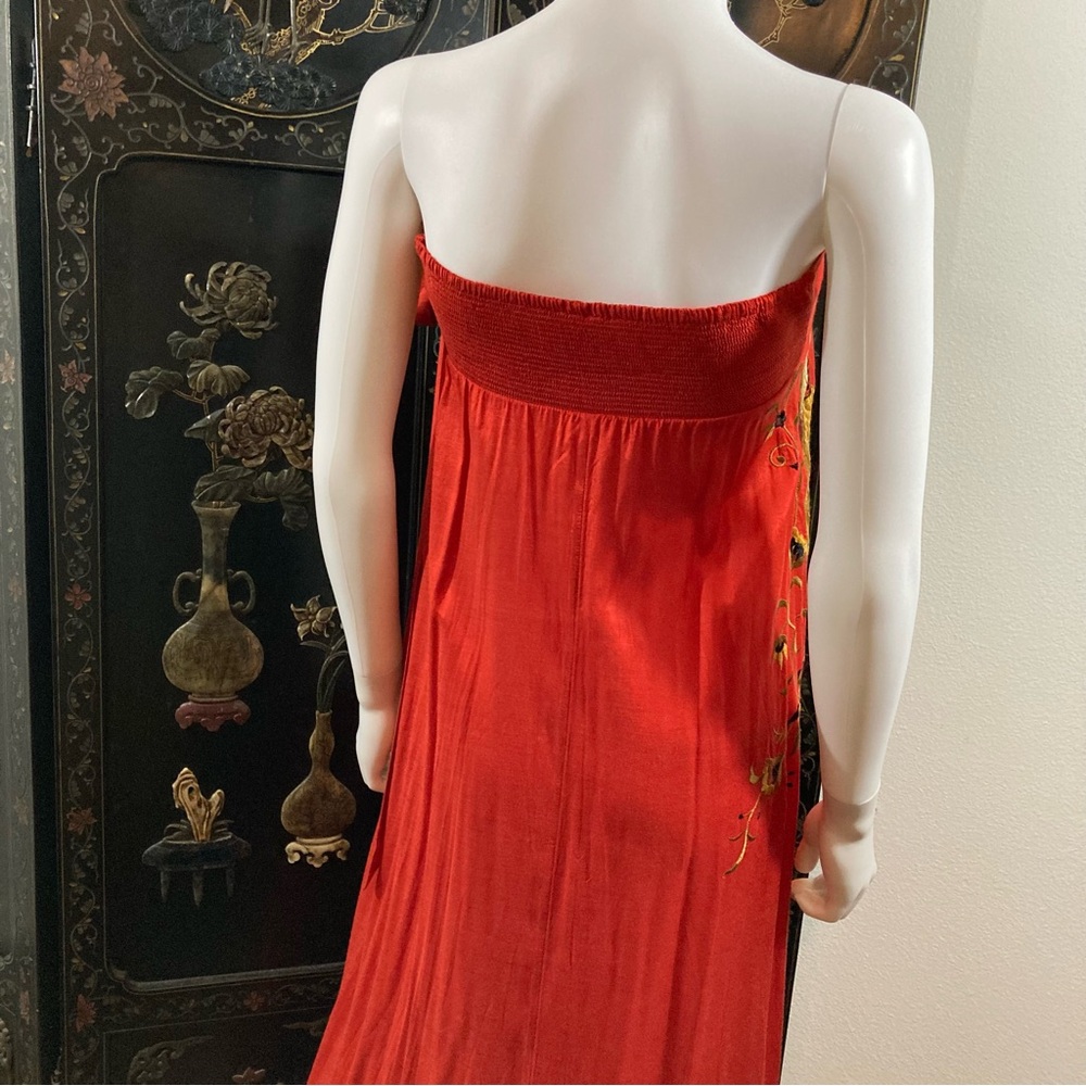 Free People Embroidered Strapless Evening Maxi Top - Picture 7 of 16